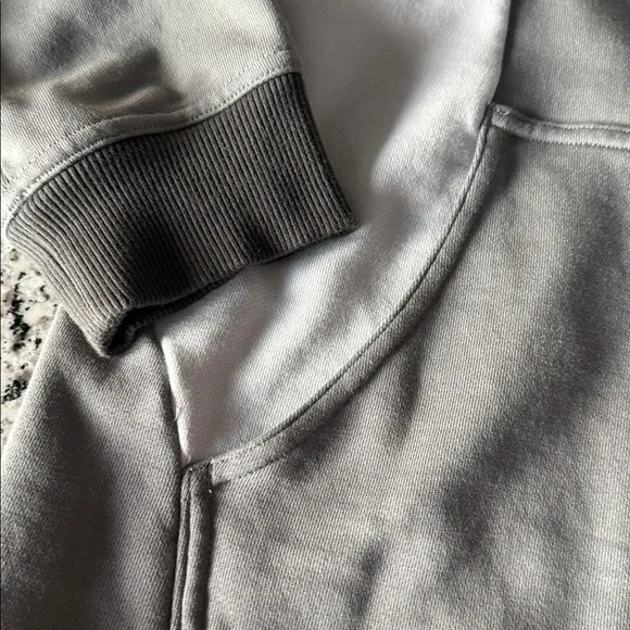 Lululemon All Yours Gray & Black Colourblock 100% Cotton Terry Hoodie w/Pockets - Picture 8 of 13